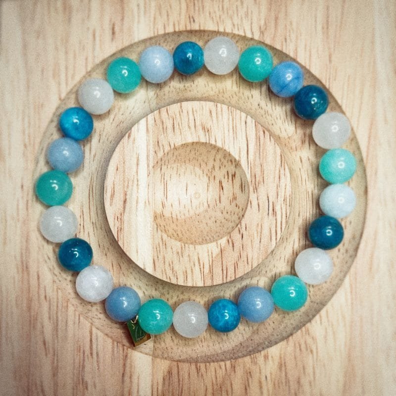 bracelet apatite aigue marine pierre de lune