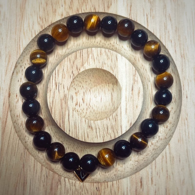 bracelet obsidienne oeil de tigre