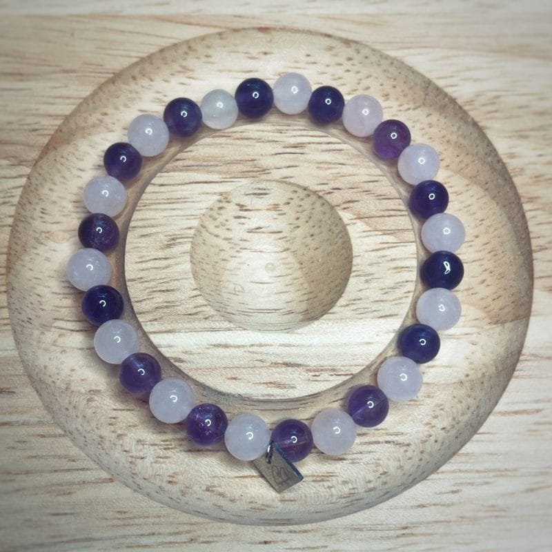 bracelet quartz rose amethyste