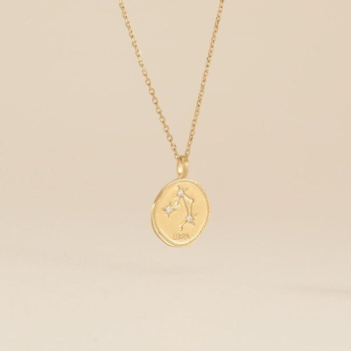 collier signe astro balance pendentif